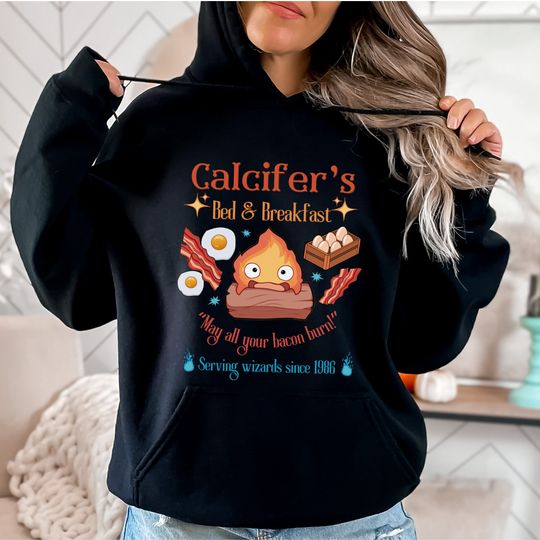 Calcifer's Bed and Breakfast Unisex Hoodie, Howl's Moving Castle