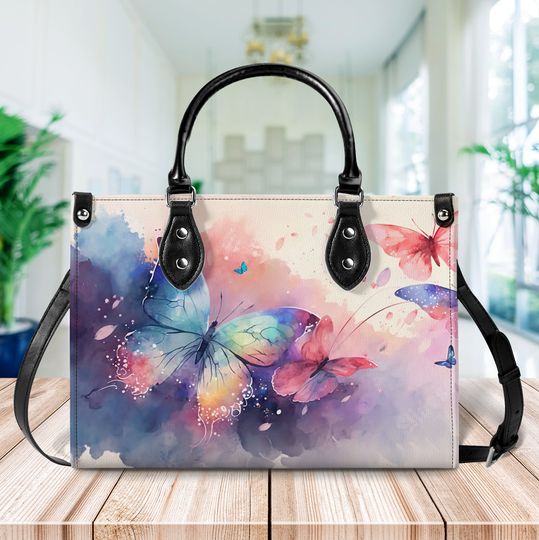 Butterfly Vintage Pattern Leather Bag