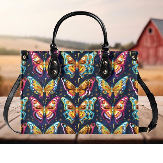Women Butterfly Pattern Leather Bag