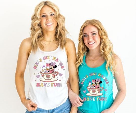 girls wanna have fun disney shirt - disney girls trip shirt - Tank Disney disney shirts for women  - besties shirt - Minnie daisy shirt