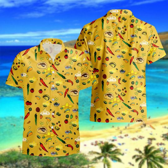 Cinco De Mayo Hawaiian Shirt, Taco T-Rex Dinosaur Aloha Hawaiian Shirt