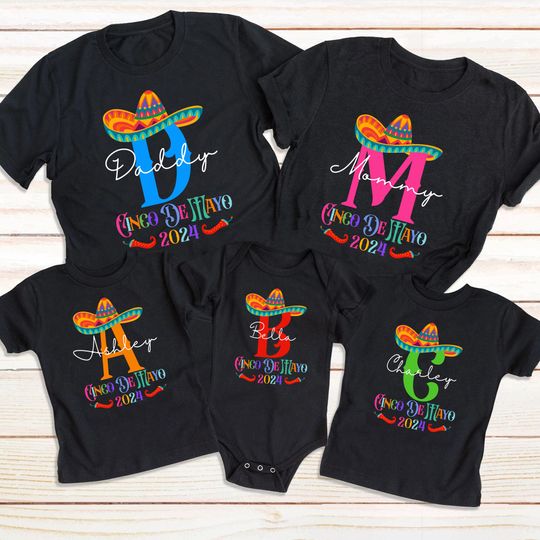 Personalized Cinco De Mayo Family Shirts, Mexico Family Trip T-Shirt