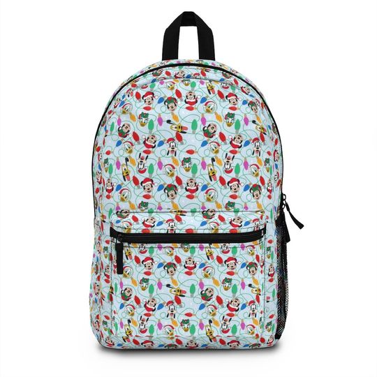 Disney Christmas Lights Backpack - Disney Backpack - Bookbag