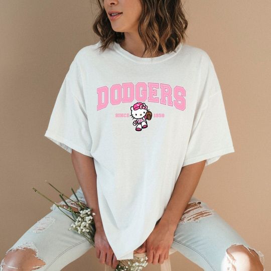 Hello Kitty Dodgers Baseball shirt