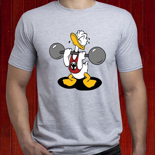 Donald lifting t-shirt/ Donald Workout t shirt/ Donald Duck Gym tshirt/ Body Builder shirt