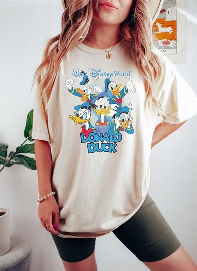 Vintage Donald Duck Comfort Colors Shirt, Donald Duck Shirt, Disney Shirts, Disneyland Shirts, Disney World Shirts, Matching Disney Shirts