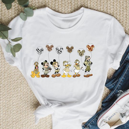 Mickey And Minnie Mouse Animal Kingdom Shirt