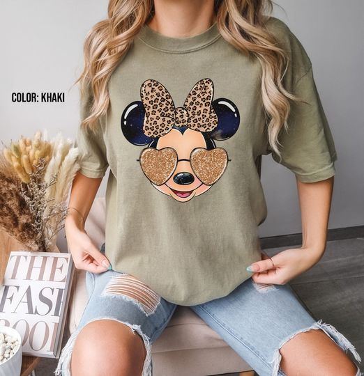 Leopard Minnie Mouse Shirt, Woman Disney Shirt