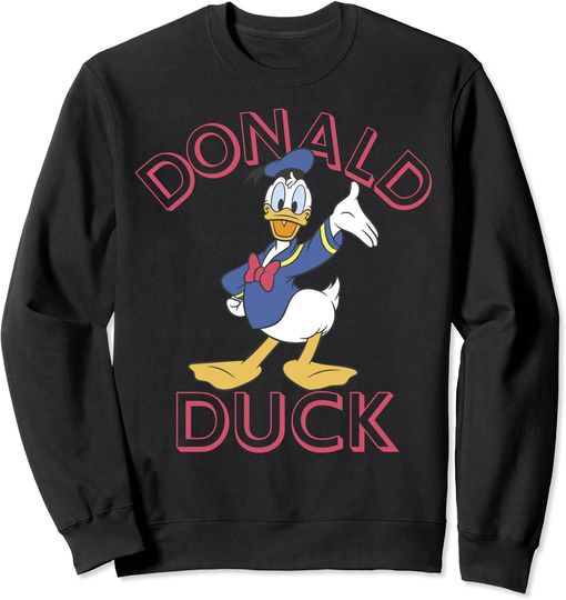 Disney Mickey And Friends Donald Duck Hello Portrait Sweatshirt