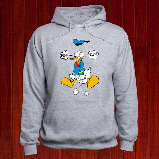 Disney Donald Duck Angry Hoodie, Furious Donald Duck Jumper, Swearing Donald Pullover, Disney Donald , Duck Tales Hoodie