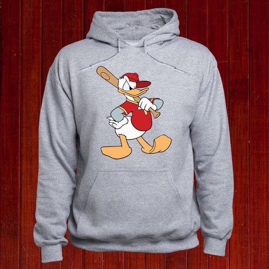 Baseball Donald hoodie/ Donald Duck / Baseball hoody/ MLB jumper/ Disney Baseball pullover/ Baseball Coach hoodie