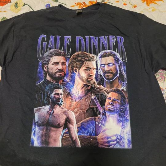 Baldurs Gate 3 Gale T-Shirt, Gale Dinner Meme, Vintage Retro Purple BG3 Merch