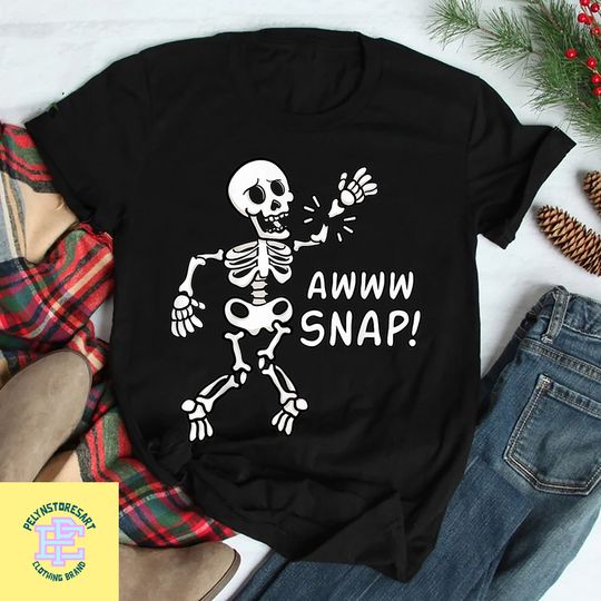 Skeleton Awww Snap T-Shirt, Funny Skeleton Shirt, Skeleton Vintage Shirt