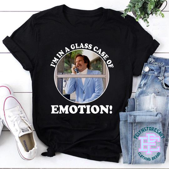 Anchorman T-Shirt, Im In A Glass Anchorman Case Of Emotion Shirt, Anchorman Vintage Shirt