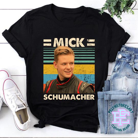 Mick Schumacher T-Shirt, Mick Schumacher Retro Vintage Shirt