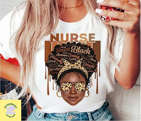 Black Nurse Shirt, Black Nurse Gifts, Black Strong Nurse Shirt