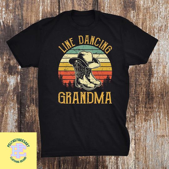 Line Dancing Grandma T-Shirt, Country Music Shirt, Retro Vintage Shirt