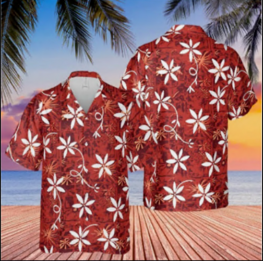 Elvis Presley blue Hawaii shirt Hawaii Elvis’ Red Aloha Shirts