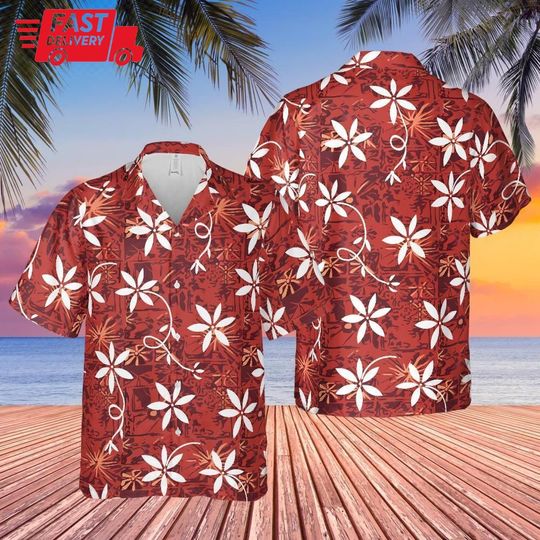 Elvis Presley Hawaiian Shirt, Blue Hawaii Elvis’ Red Aloha Shirts