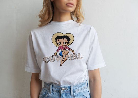 Retro Betty Boop Cowgirl Shirt
