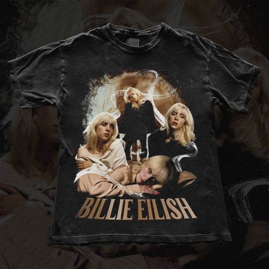 Vintage 90s Bootleg Style Billie Eilish Shirt