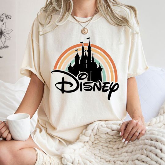 Retro Disney Rainbow Castle Shirt, Disney Vintage ,Disney Family Shirt, Disney Funny Shirt, Disney Retro Shirt,Disneyworld Shirts