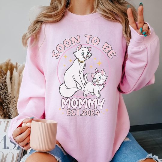 Marie Cat Mom Disneyland Soon to be Mommy Sweatshirt