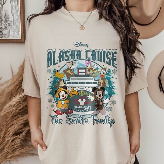 Personalized Disney Mickey and Friends Alaska Cruise 2024 Shirt