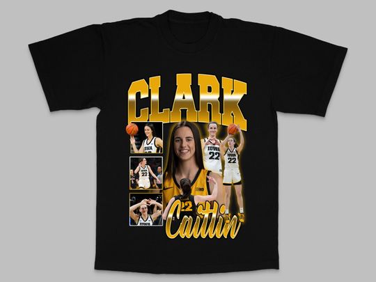 Caitlin Clark Iowa Vintage Style Tshirt