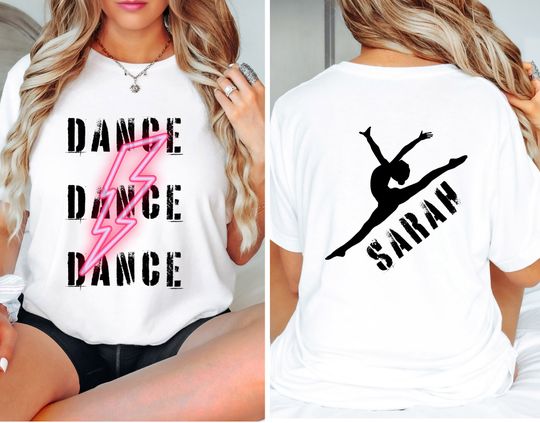 Custom Dance Shirt, Dance Team Shirt, Custom Dance Mom Shirt with Personalized Kid Name, Ballet Shirt, Girl Ballerina Shirt, Dance Mom Gift