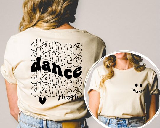 Custom Retro Dance Mom  Front and Back Printed Shirt, Retro Dance Mama Shirt, Ballet Dance Hoodie, Dancer Mom Shirt, Dance Mom Life