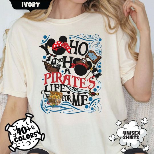 Mickey Minnie Caribbean Shirt, Yo Ho a Pirates Life T-Shirt