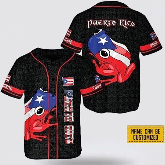 Customize Name Puerto Rico Baseball Jersey