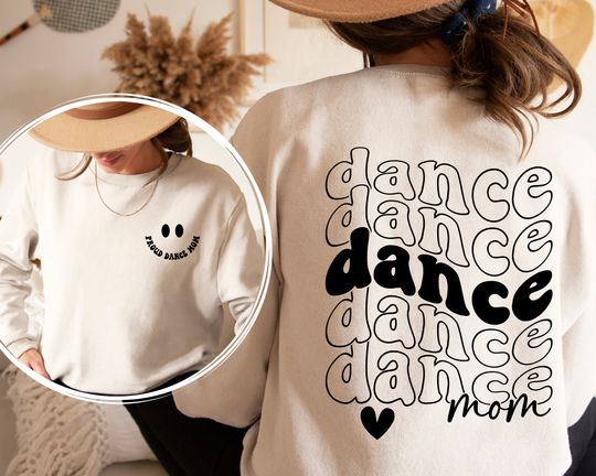 Custom Retro Dance Mom Sweatshirt and Hoodie, Retro Dance Mama Shirt, Ballet Dance Hoodie, Dancer Mom Shirt, Dance Mom Life Shirt