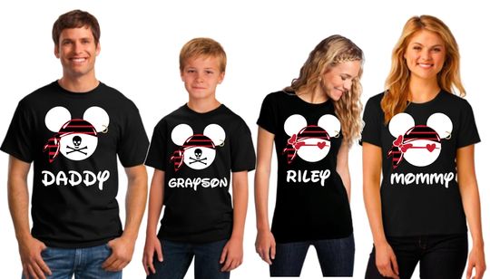Custom Disney Pirates Family Shirts
