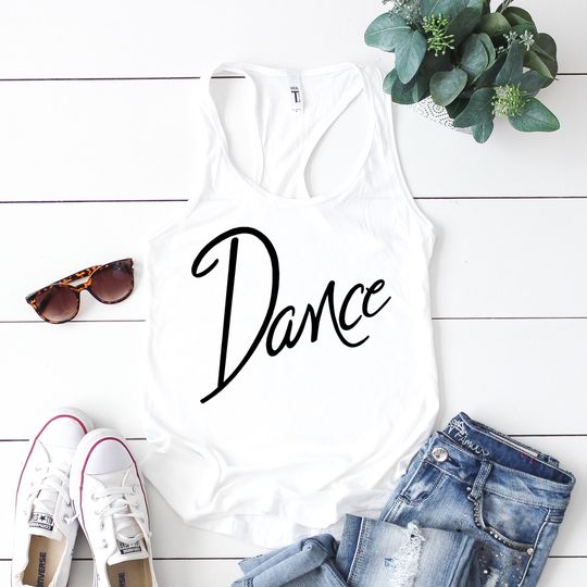 Dance Tank Top. Dance Shirt. Dancer Gift. Exercise Tank. Dance Enthusiast. Racerback Tank Top. Dance Workout Tank. Birthday Gift For Dancer