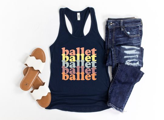 Ballet gift, dance teacher shirt, ballerina tank tops, dance coach racerback, girls ballet tank top, dance lover tank tops,