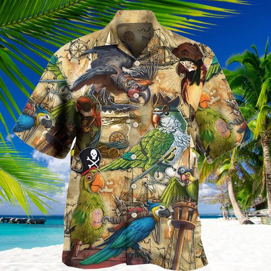 Pirate Hawaiian Shirts, Pirate Theme Lover Shirt