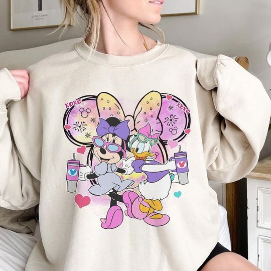 Daisy and Minnie Besties Sweatshirt, Besties Daisy Duck Sweatshirt