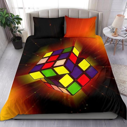 Rubik's Cube  - Magic Cube Bedding Set - Speed Cube Bed - Puzzle Cube Bedding Set