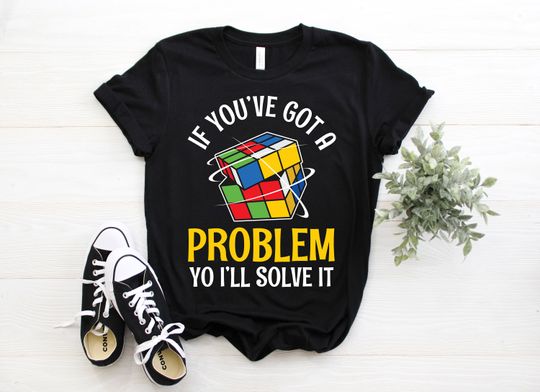 Rubik Cube Retro Vintage Colorful Cube Game Math T-Shirt, Rubiks Cube Costume Gifts, Rubik's Solve Lover Birthday Present Shirts, Funny Tees