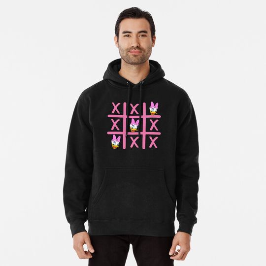 Amazing Daisy Duck Noughts and Crosses Design Pullover Hoodie