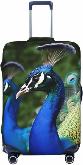 Peacock Luggage Cover, Travel Luggage Cover