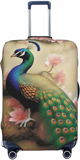 Peacock Luggage Cover, Travel Luggage Cover