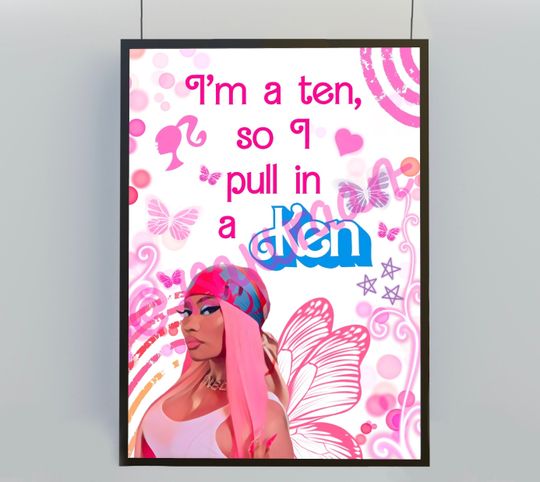 Nicki Minaj Barb world lyrics Vertical Poster