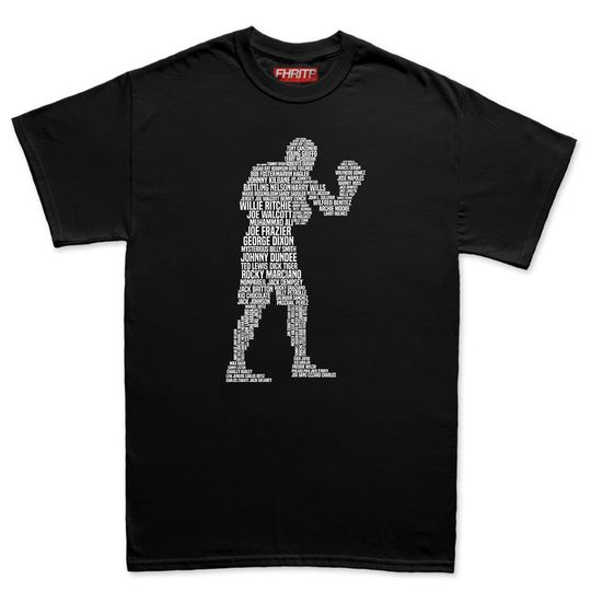Mens Boxing Legends Fighter champion Tribute T shirt Tee Top T-shirt