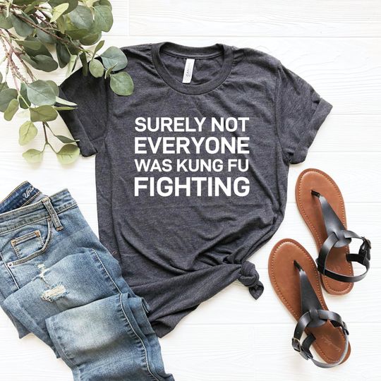 Surely Not Everyone Was Kung Fu Fighting Shirt, Sarcastic Shirt, Introvert Shirt, Funny Graphic Tee, Funny Gift For Men Women