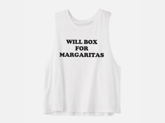Boxing Tank Top | Boxing Shirt Women | Women's Boxing Top | Summer Workout Tank | Will Box for Margaritas