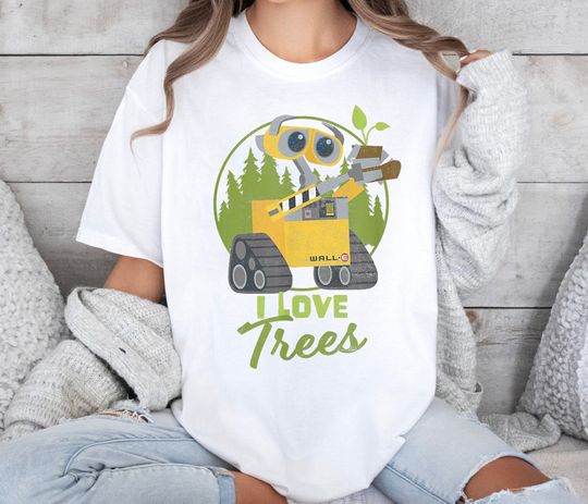 I Love Tree Wall E Disney Shirt, Disney Pixar Wall E Shirt