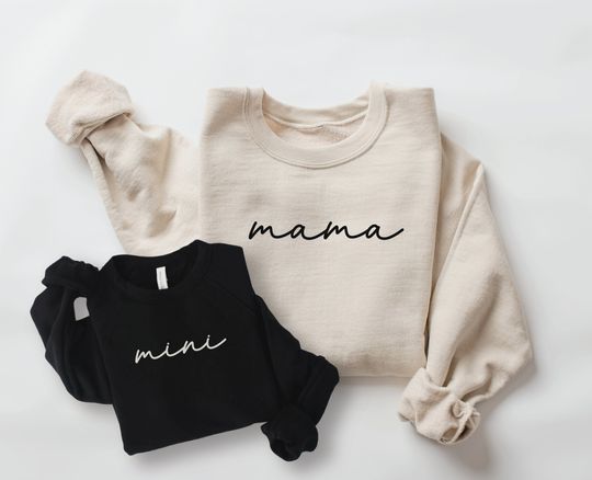 Mama and Mini Sweatshirts | Matching mom and baby outfit | Mommy and me outfit | Mom and daughter or son shirts